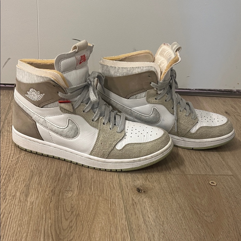 Nike High-Top Sneakers in White and Gray